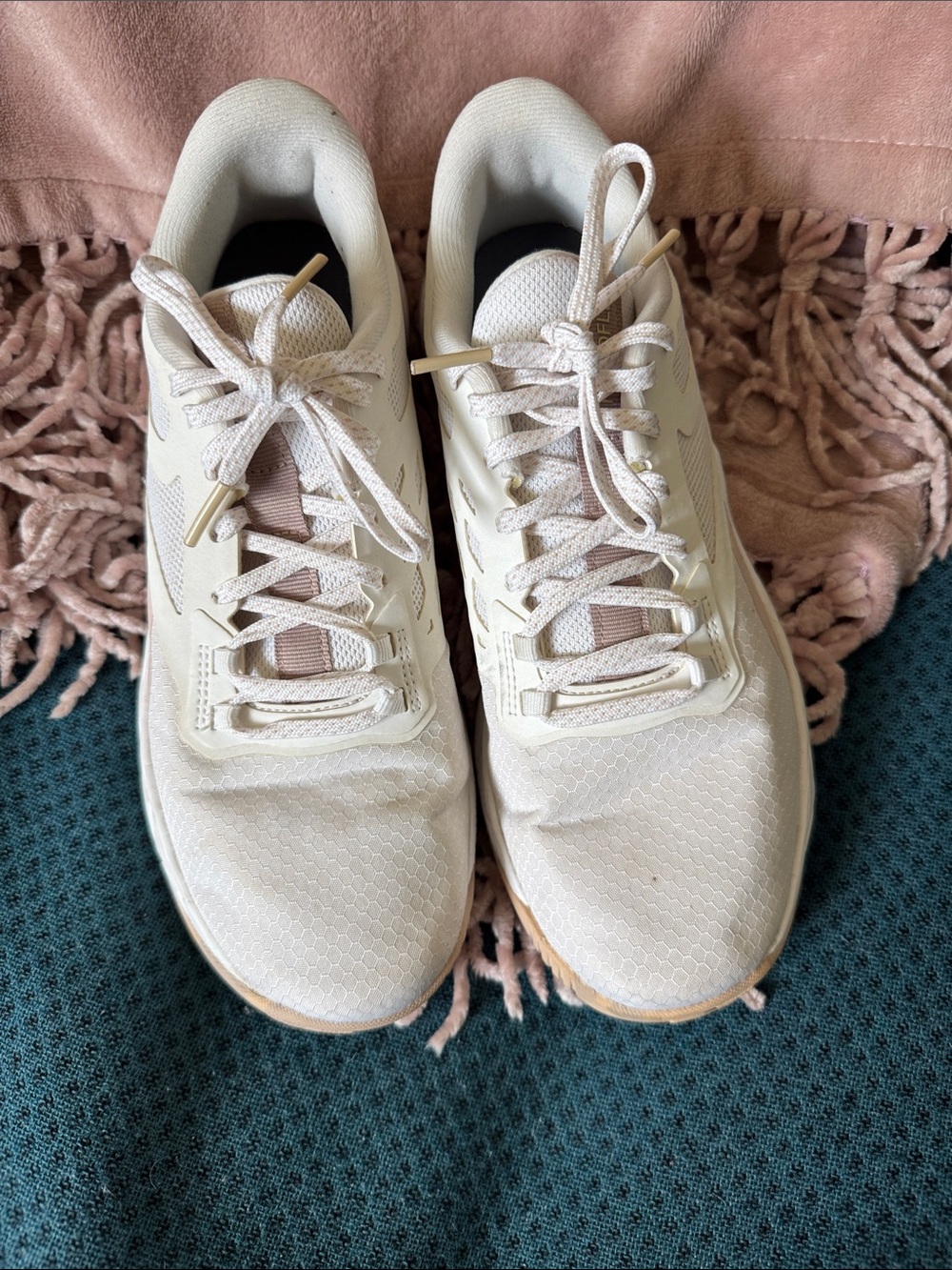 Reebok Women's Cream/Light Beige Athletic Sneakers - Picture 2 of 8